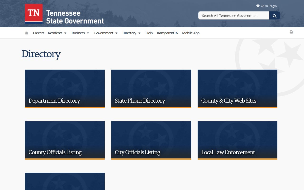 Hendersonville people directories through the Tennessee state contact gateway